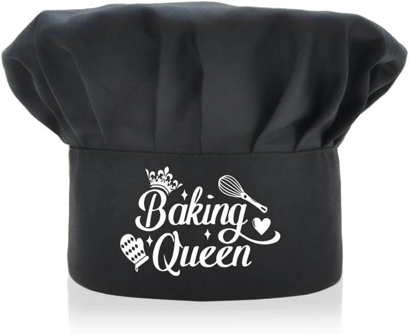 ZBBFSCSB Queen Funny Chef Hat Black Fully Adjustable, Baking Party Gifts for Woman Sister Mom Daughter, Mother's Day Gifts - Image 1